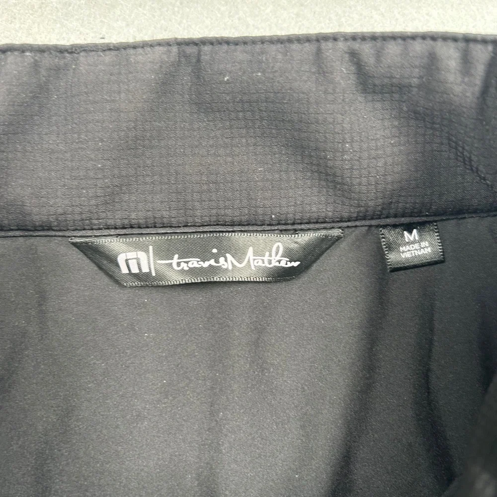 TravisMathew Mens Black Palisades‎ Quilted Puffer Jacket Full Zip Style Size M